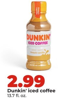 Dunkin' iced coffee
