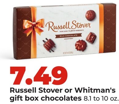 Russell Stover or Whitman's gift box chocolates