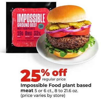 Impossible Food plant based meat