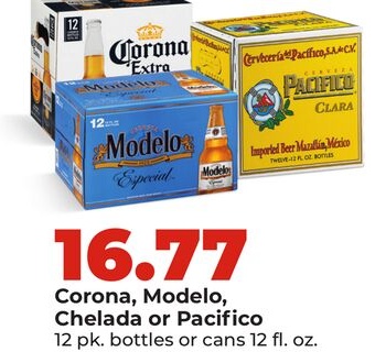 Corona, Modelo, Chelada or Pacifico