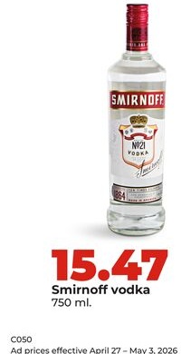 Smirnoff vodka