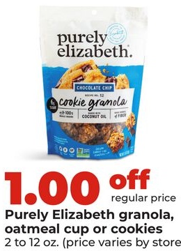 Purely Elizabeth granola, oatmeal cup or cookies