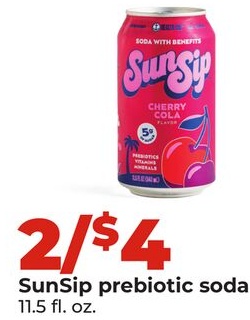 SunSip prebiotic soda