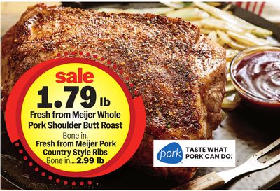 Fresh from Meijer Whole Pork Shoulder Butt Roast
