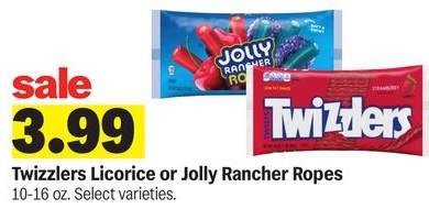 Twizzlers Licorice or Jolly Rancher Ropes