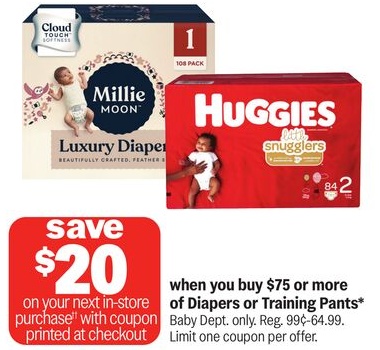 Diapers or Training Pants*