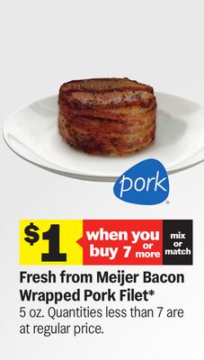 Fresh from Meijer Bacon Wrapped Pork Filet*