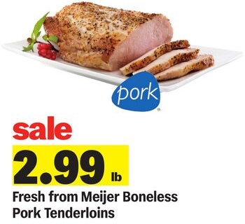 Fresh from Meijer Boneless Pork Tenderloins