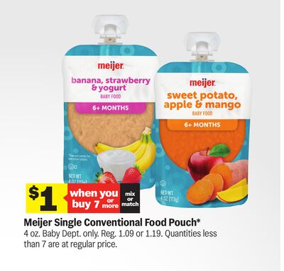Meijer Single Conventional Food Pouch*