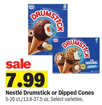 Nestlé Drumstick or Dipped Cones