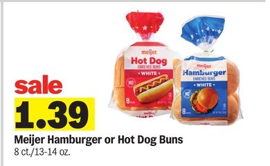 Meijer Hamburger or Hot Dog Buns