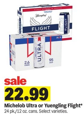 Michelob Ultra or Yuengling Flight*