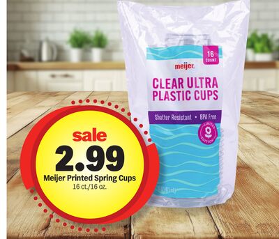 Meijer Printed Spring Cups