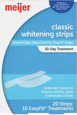 Meijer Sensitive Teeth Whitening Strips 14 ct. or Classic Whitening Strips* 10 ct.