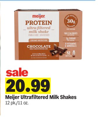 Meijer Ultrafiltered Milk Shakes