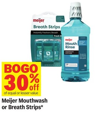Meijer Mouthwash or Breath Strips*