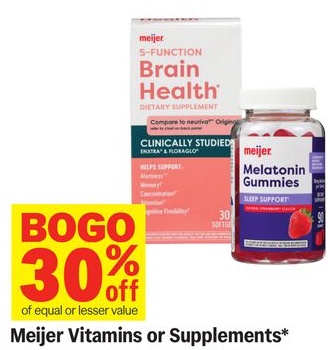 Meijer Vitamins or Supplements