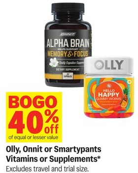 Olly, Onnit or Smartypants Vitamins or Supplements*