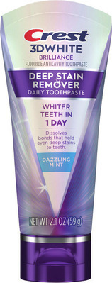 Crest 3D White Deep Stain Remover 2.1 oz. or Clean Breath Toothpaste* 4.6 oz.