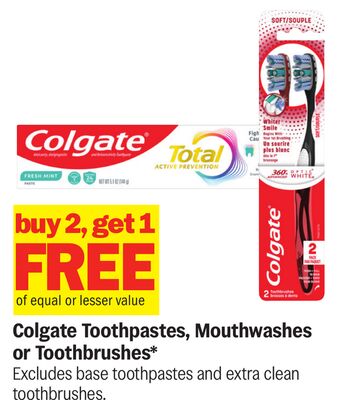 Colgate Toothpastes, Mouthwashes or Toothbrushes*