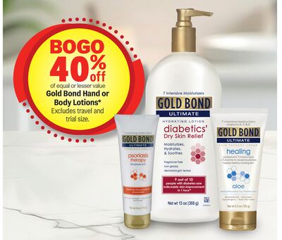 Gold Bond Hand or Body Lotions*