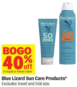 Blue Lizard Sun Care Products*