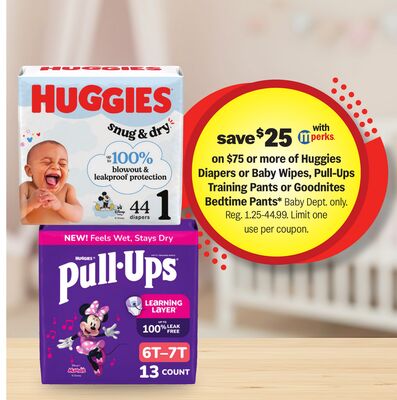 Huggies Diapers or Baby Wipes, Pull-Ups Training Pants or Goodnites Bedtime Pants*