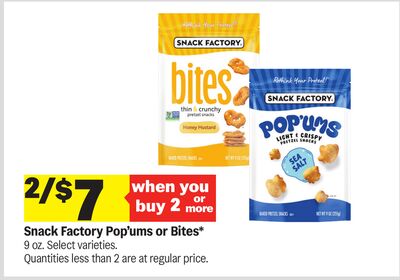 Snack Factory Pop'ums or Bites*