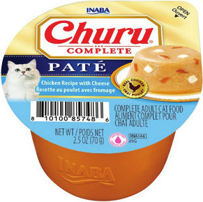 INABA Churu Complete Pate or Bisque Cat Food Singles