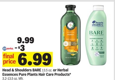 Head & Shoulders BARE 13.5 oz. or Herbal Essences Pure Plants Hair Care Products* 3.2-13.5 oz.