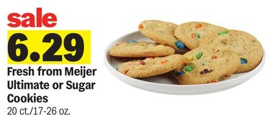 Fresh from Meijer Ultimate or Sugar Cookies