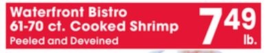 Waterfront Bistro 61-70 ct. Cooked Shrimp