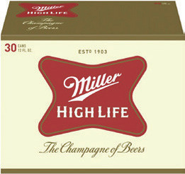 Miller High Life, Busch or Pabst Blue Ribbon
