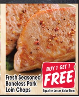 Fresh Seasoned Boneless Pork Loin Chops