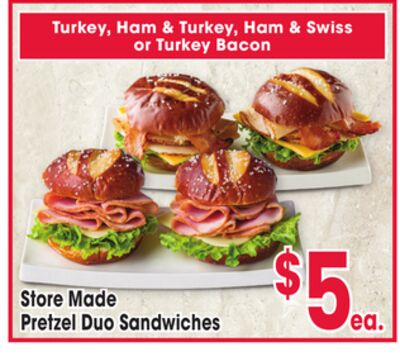 Store Made Pretzel Duo Sandwiches