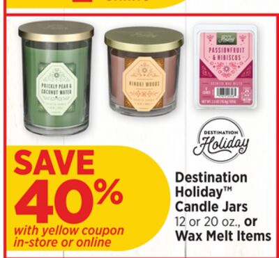 Destination Holiday™ Candle Jars 12 or 20 oz., or Wax Melt Items