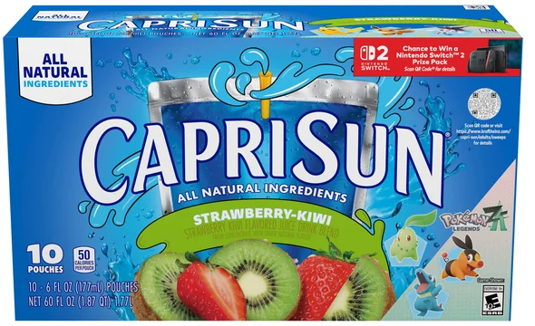 Capri Sun All Natural Strawberry Kiwi Juice Drink Pouches - 10 pk