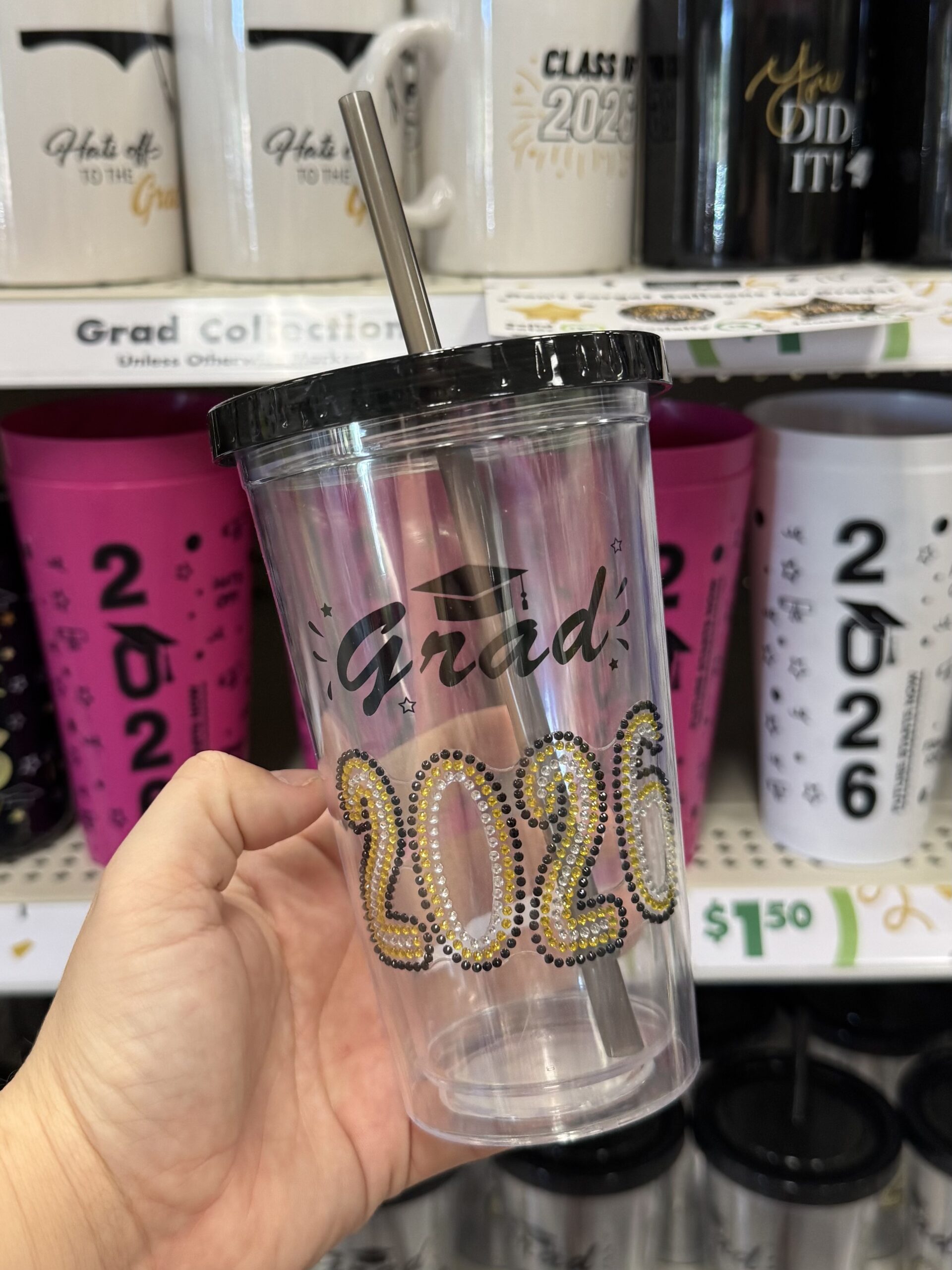 Graduation Tumbler With Straw, 1-ct. - in store