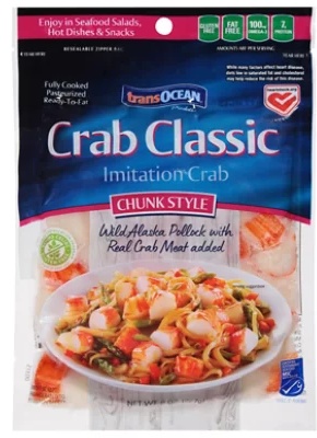 Trans Ocean Crab Classic Chunk Style - 8 Oz