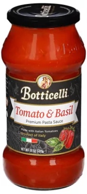 Botticelli Pasta Sauce Premium Tomato & Basil Jar - 24 Oz