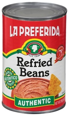 La Preferida Beans Refried Authentic Can - 16 Oz