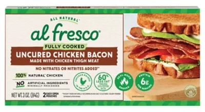 al fresco All Natural Original Uncured Chicken Bacon - 3 Oz