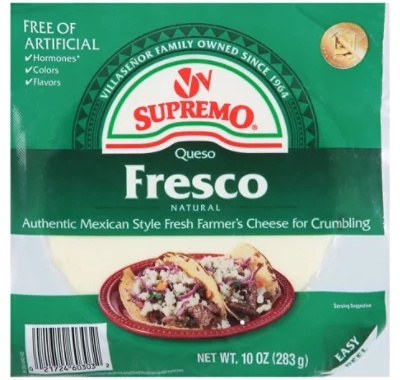 V&V Supremo Queso Fresco Fresh Crumbling Cheese - 10 Oz
