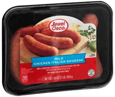 Jewel Mild Italalian Chicken Sausage - 16 Oz
