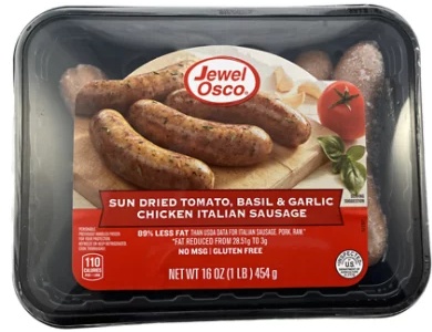 Jewel Tomato Basil Garlik Chicken Sausage - 16 Oz