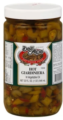 Dell Alpe Mild Giardiniera In Oil - 32 Oz
