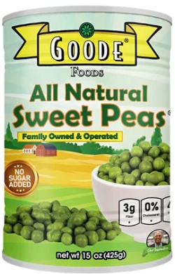 Goode Foods Peas Can - 15.25 Oz