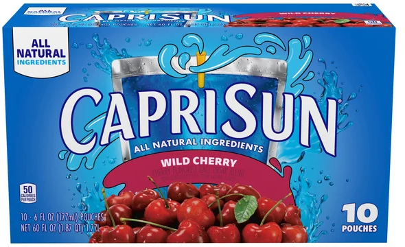 Capri Sun All Natural Wild Cherry Juice Drink Pouches - 10 pk
