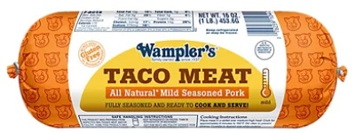 Wamplers All Natural Mild Pork Taco Meat - 16 Oz.