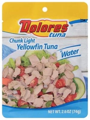 Dolores Tuna Yellowfin In Water - 2.6 Oz